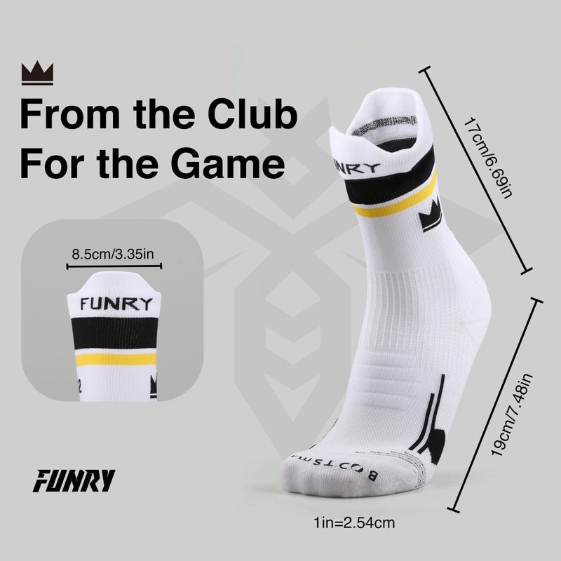 FUNRY Store Club Collection Soccer Grip Socks,Non-Slip Soccer Socks,Comfy Secure Fit For Football Running & Basketball(sizes:7-11) - Image 2